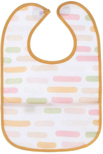 Baby Jem Waterproof Fabric Baby Bib with Pocket Pastel Stripes