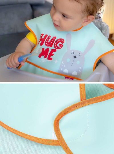 Baby Jem Waterproof Fabric Baby Bib with Pocket Mint
