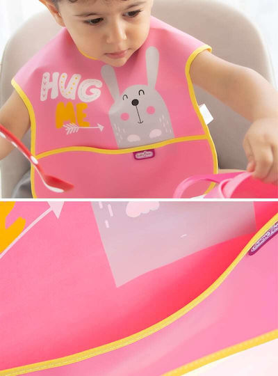 Baby Jem Waterproof Fabric Baby Bib Pink