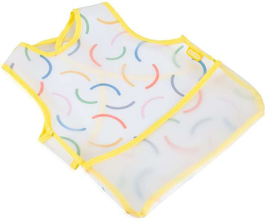 Baby Jem Αδιάβροχη Σαλιάρα Υφασμάτινη Smiley Face Yellow για 6 m+