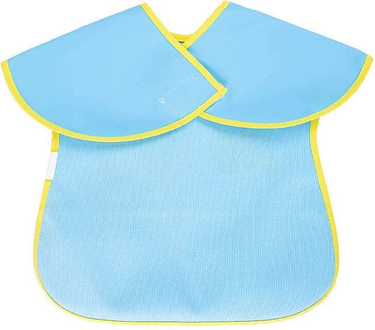 Baby Jem Waterproof Fabric Baby Bib with Hoop & Loop Fastener and Pocket Blue for 4 Months+