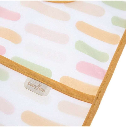 Baby Jem Waterproof Fabric Baby Bib with Pocket Pastel Stripes