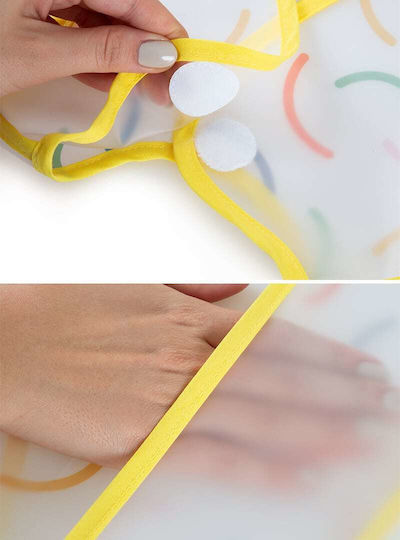 Baby Jem Αδιάβροχη Σαλιάρα Υφασμάτινη Smiley Face Yellow για 6 m+