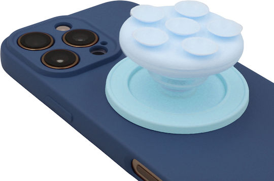 Pop Socket Magsafe Με Βεντούζα Μπλε Απαλό