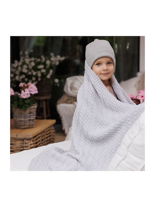 Babyono Nursery Swaddling Blanket Knitted Gray 75x100cm