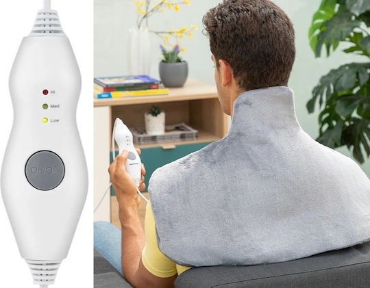 Electric Back Heating Pad Gray 58x44cm