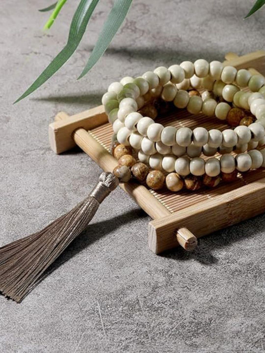 Handgemachtes Mala Meditation Holzperlen 8mm