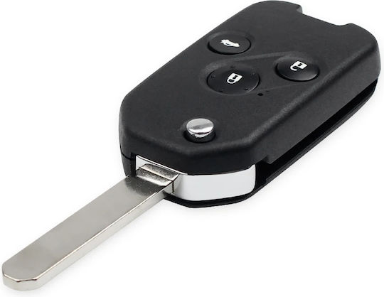 Husă Pliabilă Tip Transformer Pentru Chei Auto Compatibilă Honda Accord Civic Cr-v Pilot Fit 3 Butoane Cu Lamă Inclusă Fără Electronice
