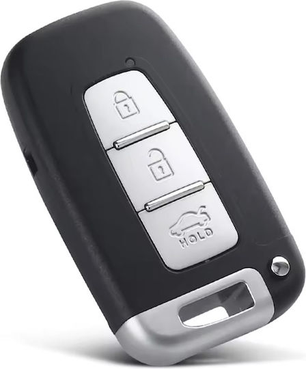 Techstar Husa Pliabilă Pentru Chei Auto Compatibilă Hyundai Sonata Azera Genesis Coupe Ix35 I30 I45 Kia Forte Sportage K2 K5 3 Butoane Cu Suport Portbagaj Hyn14 Lamă Stânga Fără Electronice