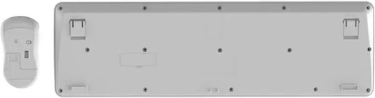 Gembird Slim Pro Ασύρματο Σετ Πληκτρολόγιο & Ποντίκι Αγγλικό US Λευκό