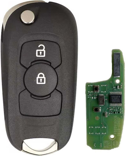 Cheie Auto Completă Telecomandă Techstar Compatibilă Opel Astra K Vauxhall Astra K Buick Verano Excelle Gt 2 Butoane 433 Mhz Id46 Pcf7941e Lamă Inclusă