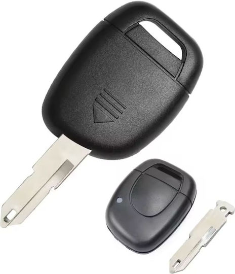 Cheie Auto Completă Telecomandă Techstar Compatibilă Renault Clio II Kangoo Twingo Maestru 1 Buton 433 Mhz Pcf7946 Id46 Ne72 Lamă
