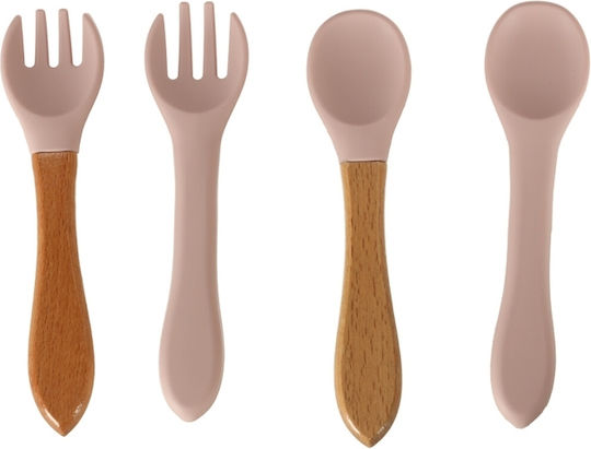Set De Masă Din Silicon Roz 6 Piese