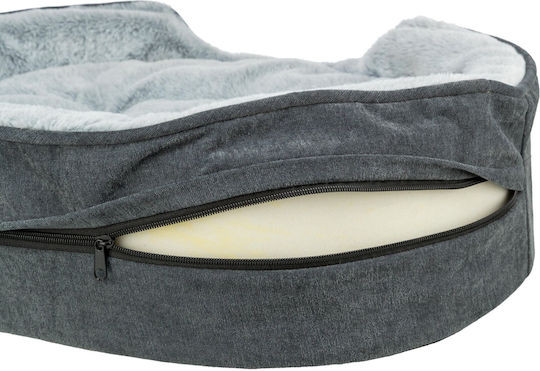 Vital Lino Soft Bed Dog Cat Oval Gray Light Gray 110 X 92 Cm