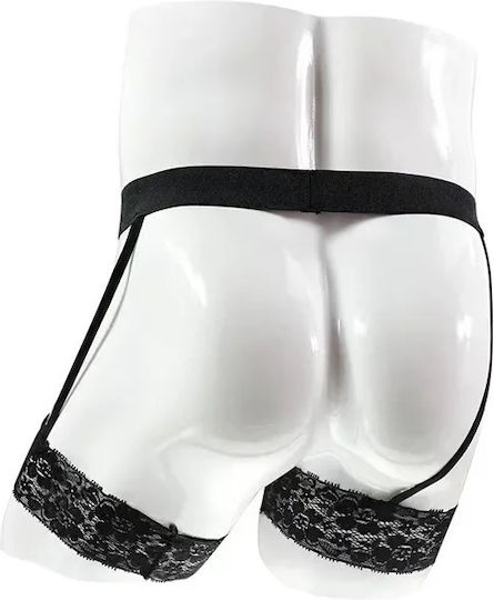 Lenjerie Sexy Bărbați Centură Erotic Tip Jartieră Curele Elastice Dantelă Neagră Pe Coapse O Mărime Material Poliester Negru
