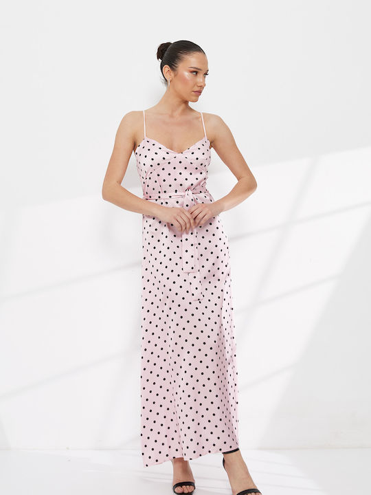 Sommer Maxi Damenkleid für Hochzeit - Taufe Polka Dot
