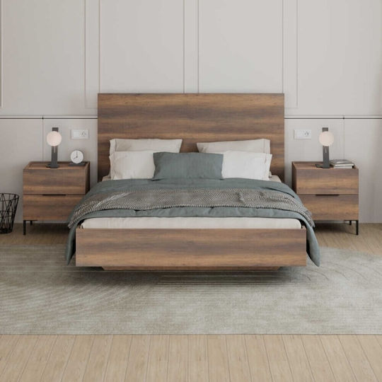Oryana Bett Übergröße Holz Nussbaum Für Matratze 160x200cm GP009-0263