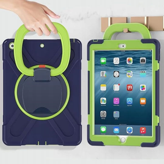 Back Cover Rotating Durable for Kids Navy Blue iPad 9 iPad 8 iPad 7
