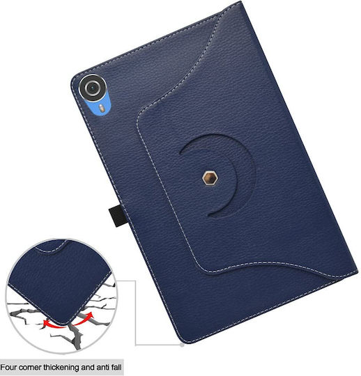Jrtal 360° Drehbare Klappdeckel Hülle für Teclast P25t 10 Zoll Tablet Marineblau