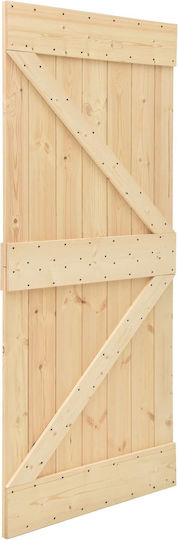 vidaXL Innentür Narvik Natürliche 90 x 210 cm Kompakte Kiefernholztür