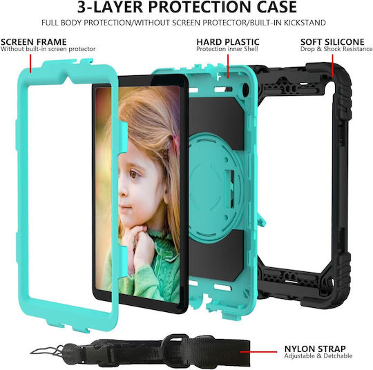 Case Ipad Pro 11/air 5/4 Stand Shoulder Strap Turquoise
