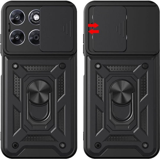 Tech-Protect Camshield Pro Back Cover Plastic Silicone Black Motorola Moto G57 Power G67 Power