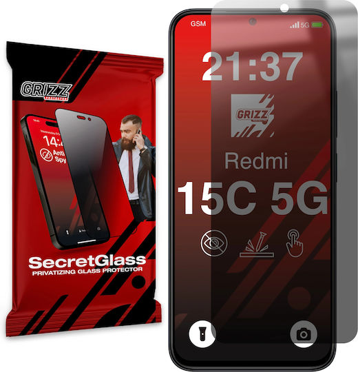 Matte Privacy Glass Grizzglass Secretglass Xiaomi Redmi 15c 5g