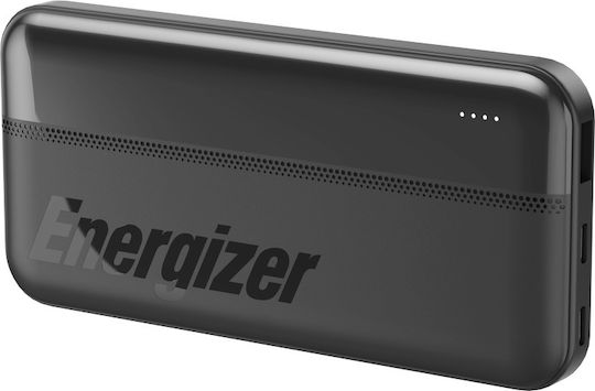 Energizer Power Bank 10000mAh 15W με Θύρα USB-A και 2 Θύρες USB-C Μαύρο
