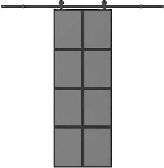 Vidaxl Ușă Glisantă Set Accesorii 76x205 Cm Sticlă și Aluminiu