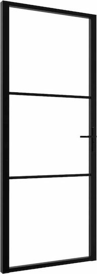 Sliding Interior Door W83xH201.5cm Μαύρη / Γυαλί 151199