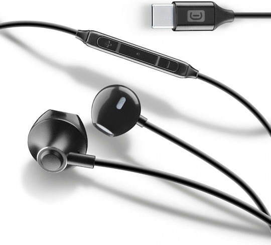 Cellular Line Orbit Earbuds Handsfree με Βύσμα USB-C Μαύρο