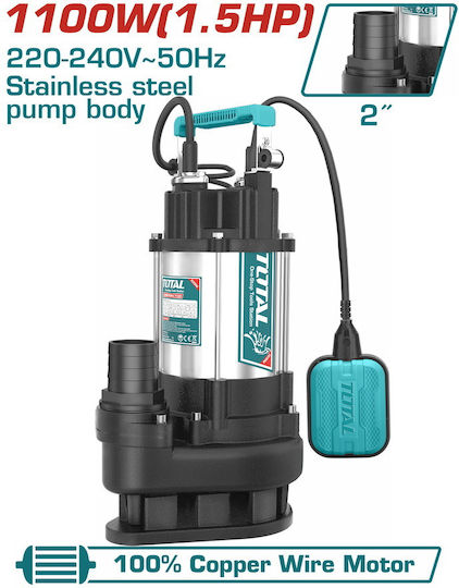 Total TWP711001 Einphasige Pumpe Abwasser/Abwasser 1.5hp TWP711001