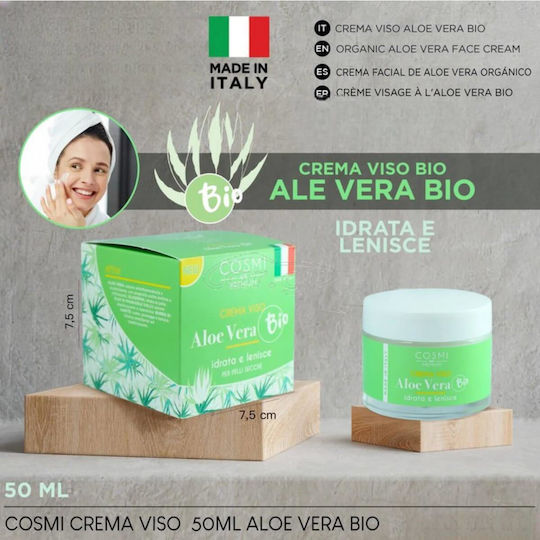 Cosmi Italia Aloe Vera Ενυδατική & Αναπλαστική Κρέμα Προσώπου Ημέρας με Aloe Vera 50ml