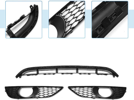 Quarkzman Auto Stoßstangengrill Vorderseite Kompatibel mit Audi Q7 2010-2015