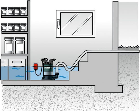Metabo Μονοφασική Αντλία Ομβρίων Υδάτων 0.46hp με Φλοτέρ 0250800000