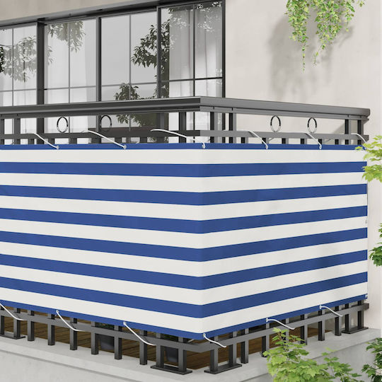 vidaXL Rectangular Blue Shade Divider 1x4m