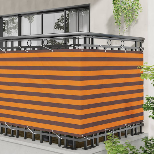 vidaXL Rectangular Orange Shade Divider 1.1x4m