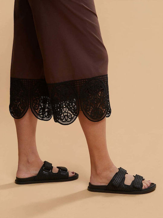 Women's Pantaloons in Relaxed Fit Brown 8501.2090.R.NETTO-brown