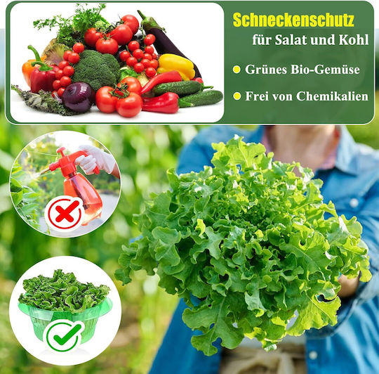 Anti-slug Rings 6 Pieces Ø 24 Cm Plant Protection Green