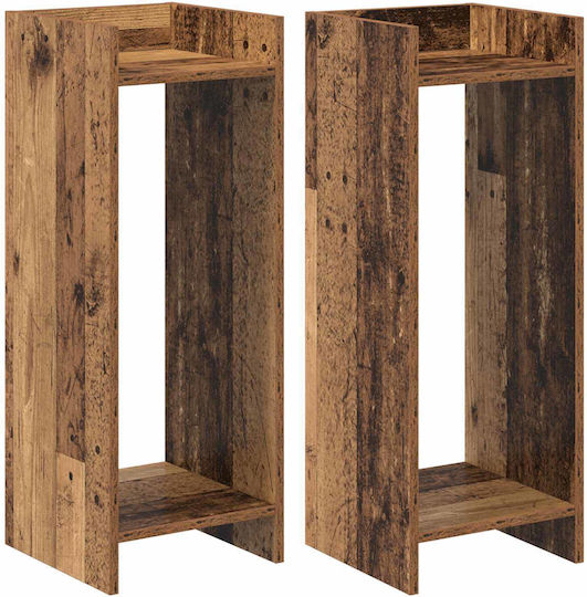 vidaXL Turnuri de Plante din Lemn 30x30x80 cm 2 Bucăți