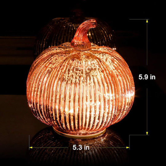 Decorative Lamp Pumpkin with Socket for Bulb E14 Pink