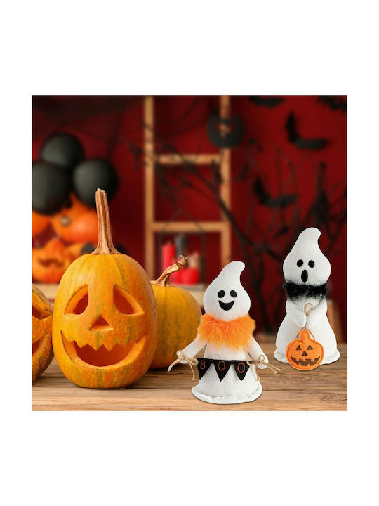 Plush Decorative Lamp Pumpkin Orange 2pcs