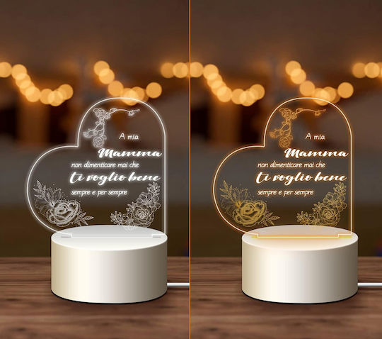 Prezent Lustră Decorativă Inima Alb