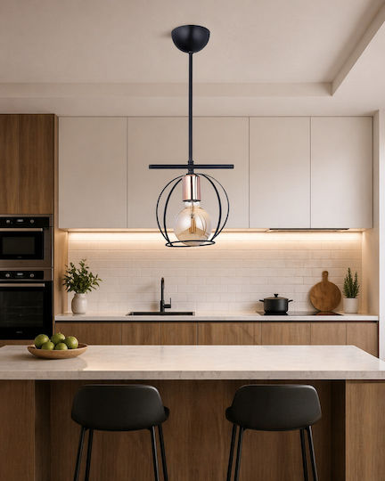 Stewehome Висящо Таванно Осветително Тяло Hilal Едно Метално Черно E27 55 X 20 Cm Stewehome Висящо Таванно Осветително Тяло Hilal Едно Метално Черно E27 55 X 20 Cm