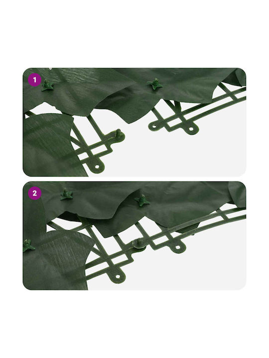Vidaxl Folding Balcony Screen Leaves Dark Green