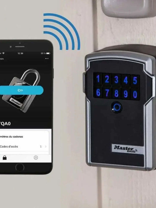Master Lock Select Access Wall-Mounted Combination Key Holder Wi-Fi Plastic with Keyboard 12.7x5.9x8.3cm