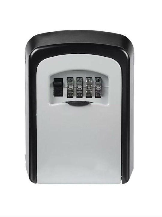 Artekko Wall-Mounted Combination Key Holder Metallic with Combination Dial 8.5x3.8x12.5cm