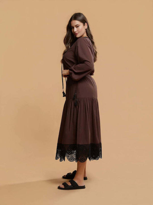 Midi Дамска Пола Кафява 8501.6016.R.НЕТТО-brown