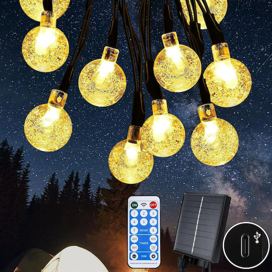 65 Led Bulb Spheres Соларна Светлина Гирлянда с Датчик за Движение IP65