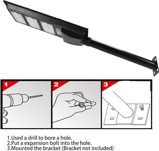 Lampa Wandmontiert Solarleuchte mit Bewegungssensor, Fotokontakt und Fernbedienung IP65